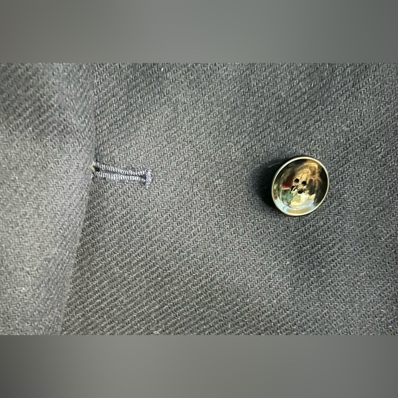 Massimo Dutti Womens Navy Wool Blend Sz 8 Coat 6403 Pockets Hidden Closure - Picture 5 of 11